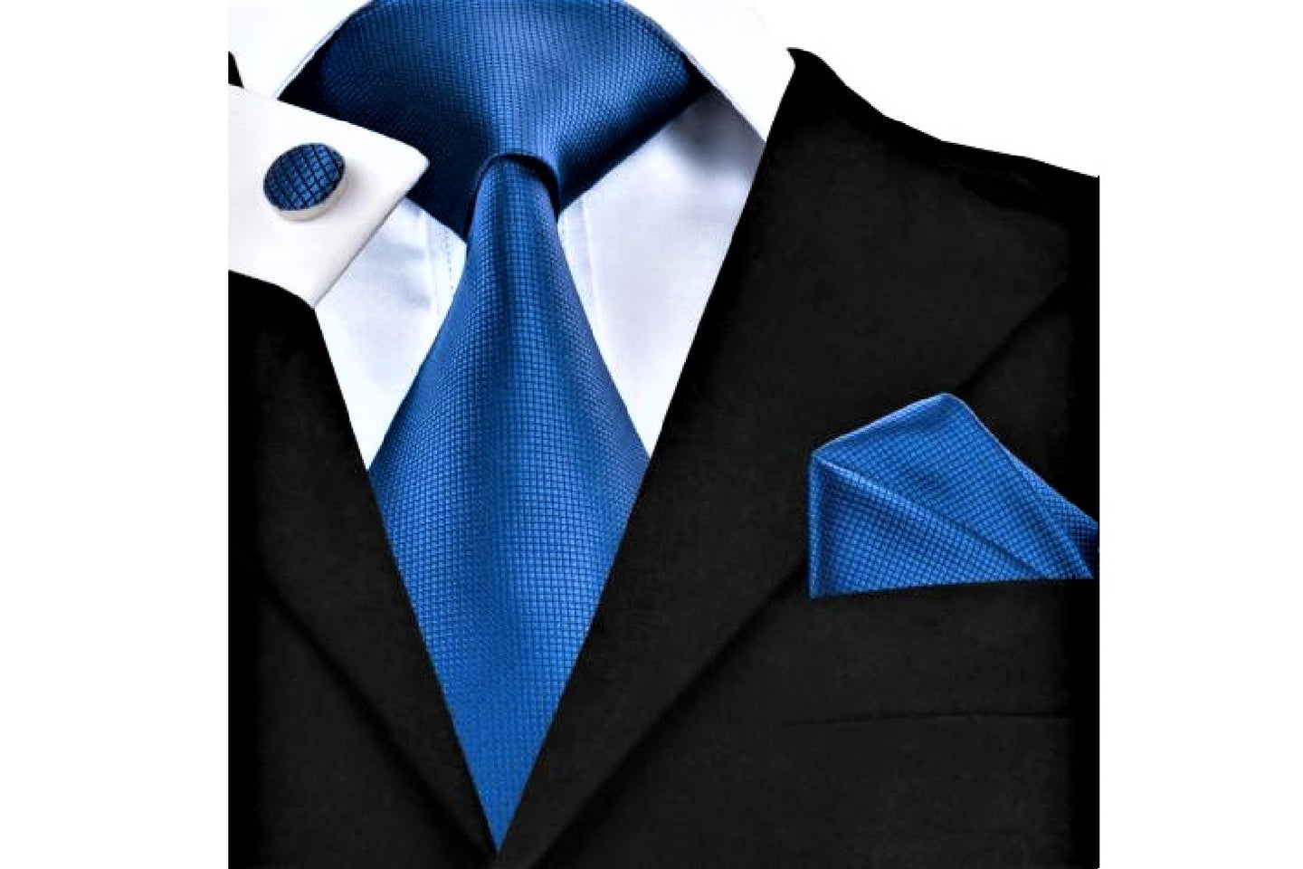 Designer Silk Tie Set (Blue)