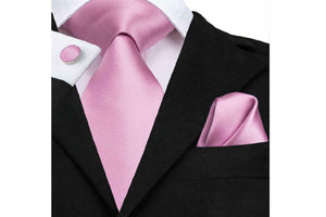 Designer Silk Tie Set (Pink)