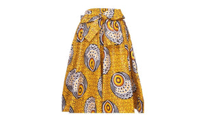 Traditional African Print Cotton Skirts (Knee Length)
