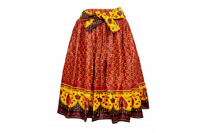 Traditional African Print Cotton Skirts (Knee Length)