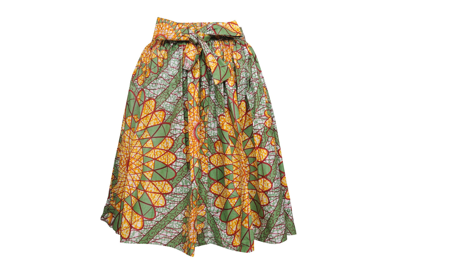 Traditional African Print Cotton Skirts (Knee Length)