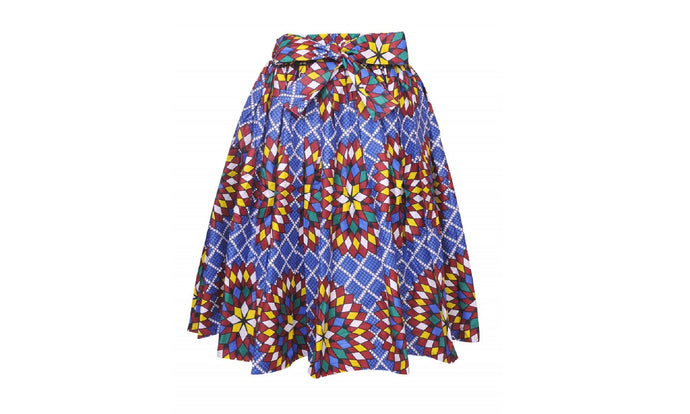 Traditional African Print Cotton Skirts (Knee Length)