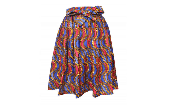 Traditional African Print Cotton Skirts (Knee Length)