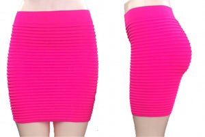 Ribbed & Fitted Mini Skirts