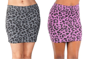 Leopard Detailed Fitted Skirts