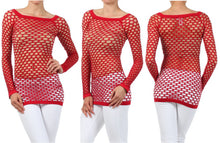 Convertible Long Sleeve Fishnet Top-to-Dress