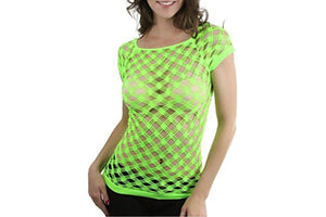 Convertible Short Sleeve Fishnet Top-to-Dress