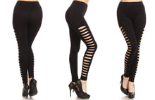 Day-to-Night Side-Ripped Design Leggings