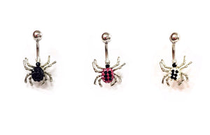 Stainless Steel Belly Rings - Spider