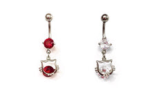 Stainless Steel Belly Rings - Kitty Cat