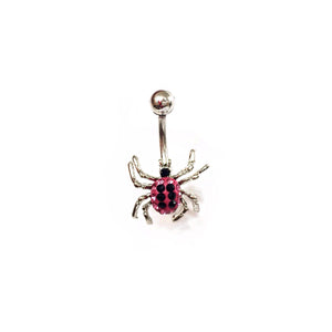 Stainless Steel Belly Rings - Spider