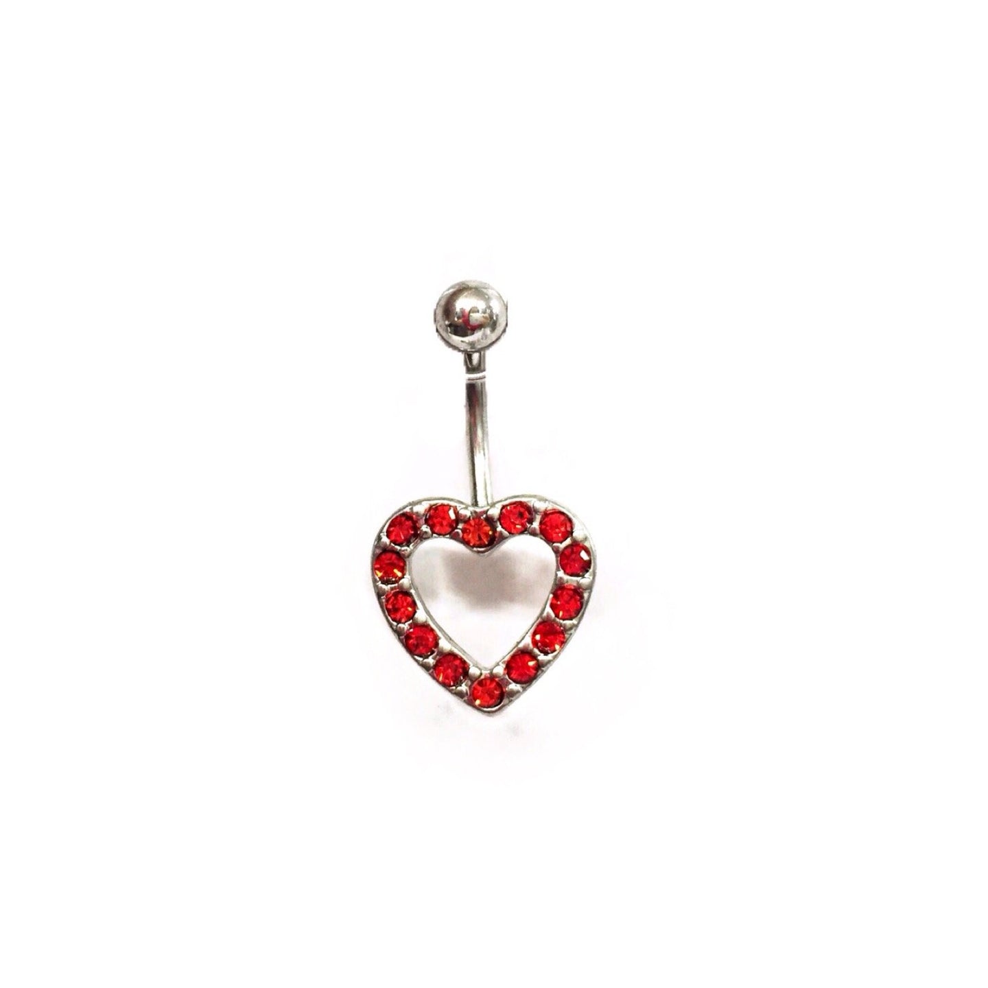 Stainless Steel Belly Rings - Lovely Heart