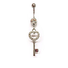 Stainless Steel Belly Rings - Key To Your Heart