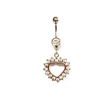 Stainless Steel Belly Rings - Crowning Heart
