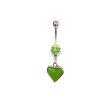 Stainless Steel Belly Rings - Dangling Hearts