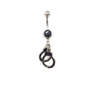 Stainless Steel Belly Rings - Sexy Handcuffs