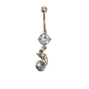 Stainless Steel Belly Rings - Dolphin