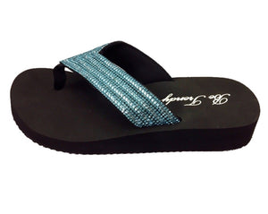 Slip-On Crystal Thong Sandals