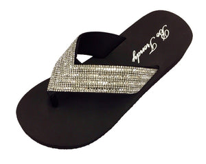 Slip-On Crystal Thong Sandals