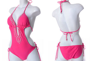Pearl Detailed Monokini Summer Swimwear