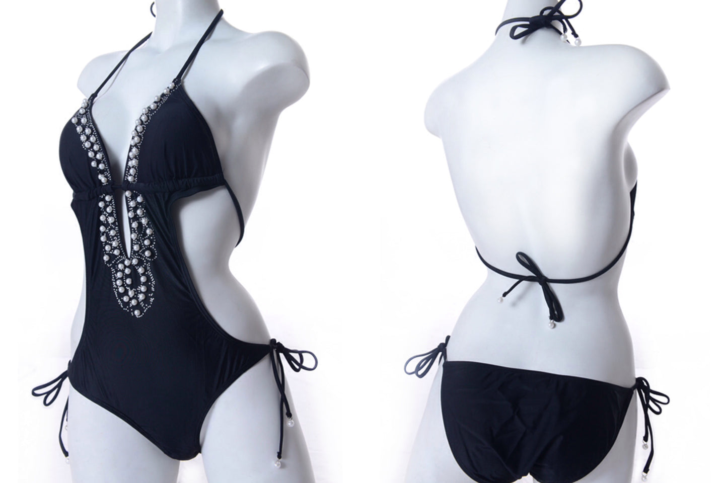 Pearl Detailed Monokini Summer Swimwear