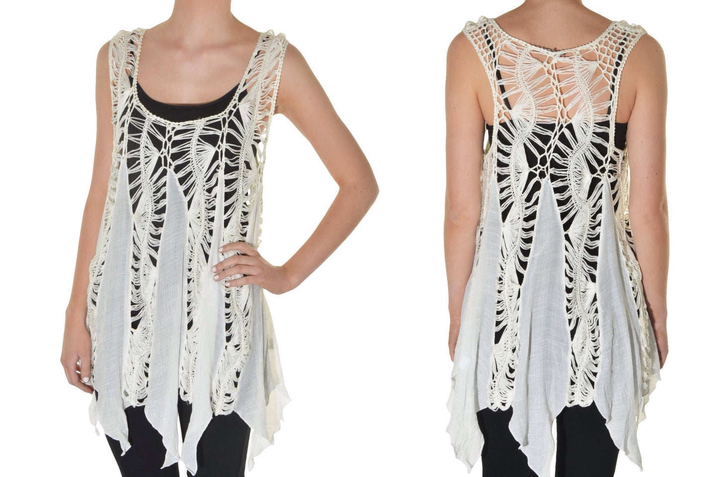 Crochet Lace-Embroidered Cover-Up