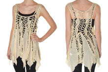 Relaxed Fit & Semi-Sheer Crochet Cover-Up Top