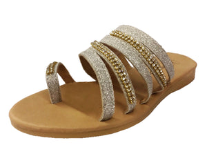 Shimmery Rhinestone Sandals