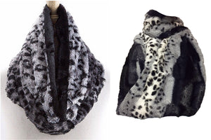 Silky Soft Faux Fur Infinity Scarf (Animal Print)