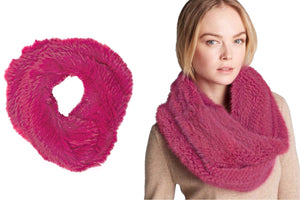 Silky Soft Faux Fur Infinity Scarf (Solid Colors)