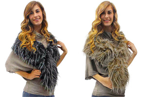 Luxurious Faux Fur Long Shawl Wrap