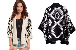 Over-Sized Aztec Cardigan Sweater