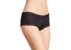 Silky Hip Hugging Panties with Lace Trim (Neutral Colors)