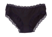 Silky Hip Hugging Panties with Lace Trim (Neutral Colors)