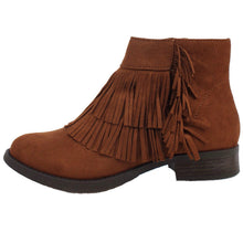 Heeled Ankle Boots with Fringes