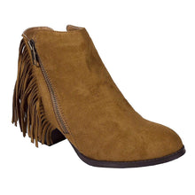 Suede Extended Fringe Booties