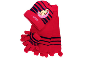 Girls' Scarf, Hat & Gloves Winter Cold Knit Set (3-Piece Set)