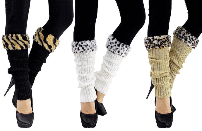 Knit Leg Warmers (Cheetah & Zebra)