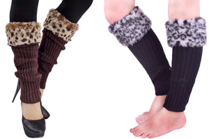 Knit Leg Warmers (Cheetah & Zebra)