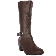 Wide Calf Riding Low Heel Boots