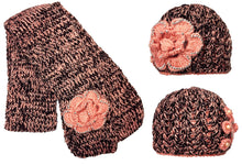 Flower Pearl Beanie + Scarf Set