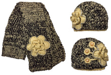 Flower Pearl Beanie + Scarf Set