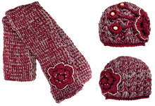 Flower Pearl Beanie + Scarf Set