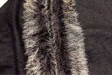 Oversize Scarf or Shawl with Tassels & Fur Collar