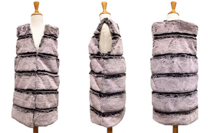 Sleeveless Allover Faux Fur Long Body Vest