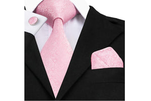 Designer Silk Tie Set (Pink)