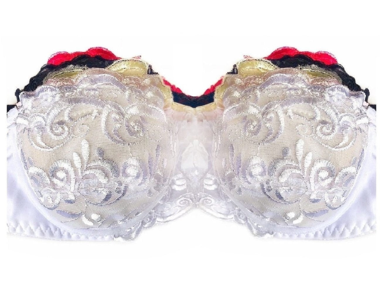 No Padding Lace Bras with Wide Wing