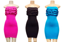 Sexy Strapless & Tiered Bodycon Dress