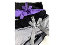 Metallic Stretchy Lace & Bow Panties