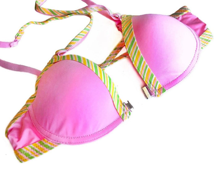 Colorful Open Front Criss Cross Back Bras